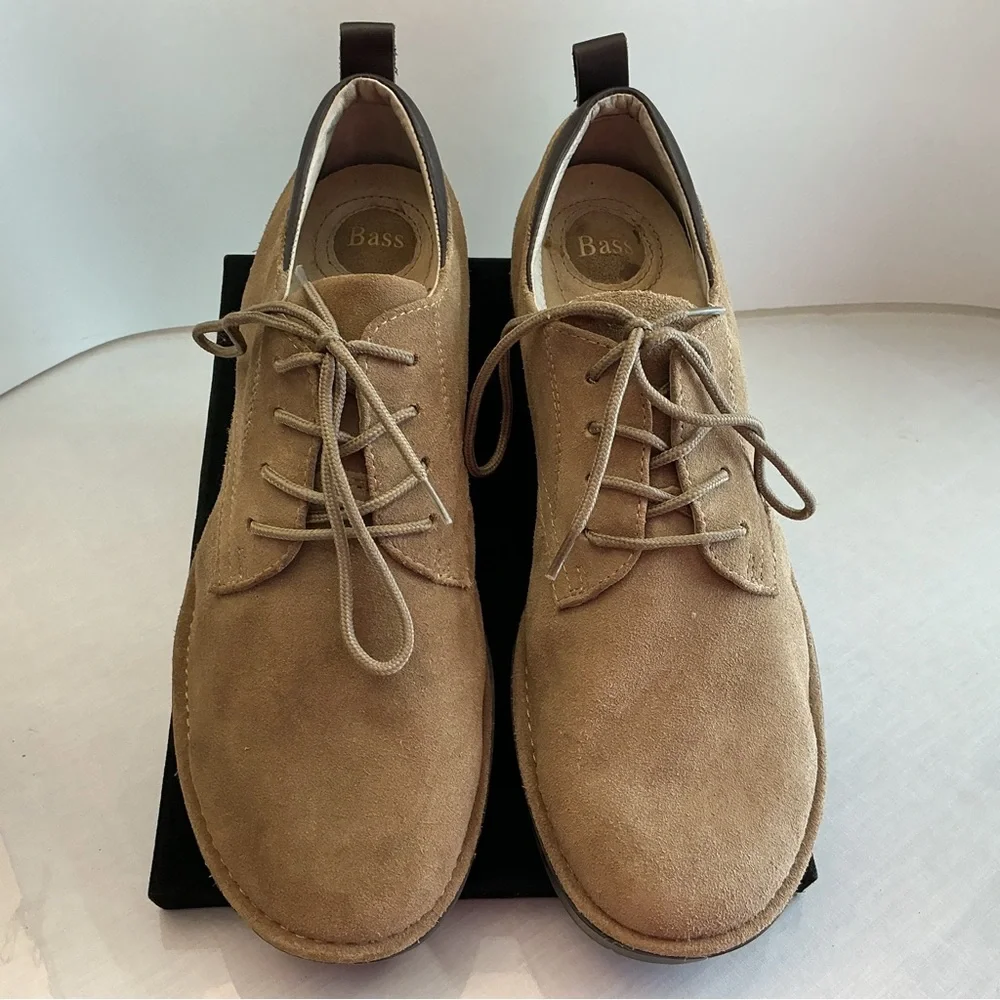 Bass Sassy Suede Oxford Shoes Tan Leather Upper Women’s 8.5M